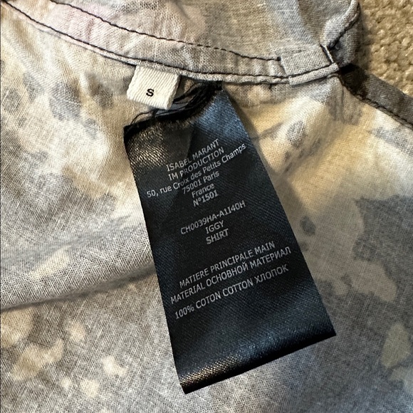 EUC Isabel Marant Iggy Printed Button Down Shirt size S - Picture 14 of 14